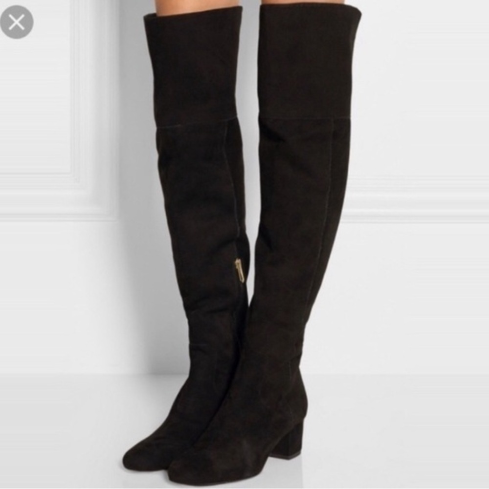 Sam Edelman Elian Black thigh high over the knee Suede Boots 6.5